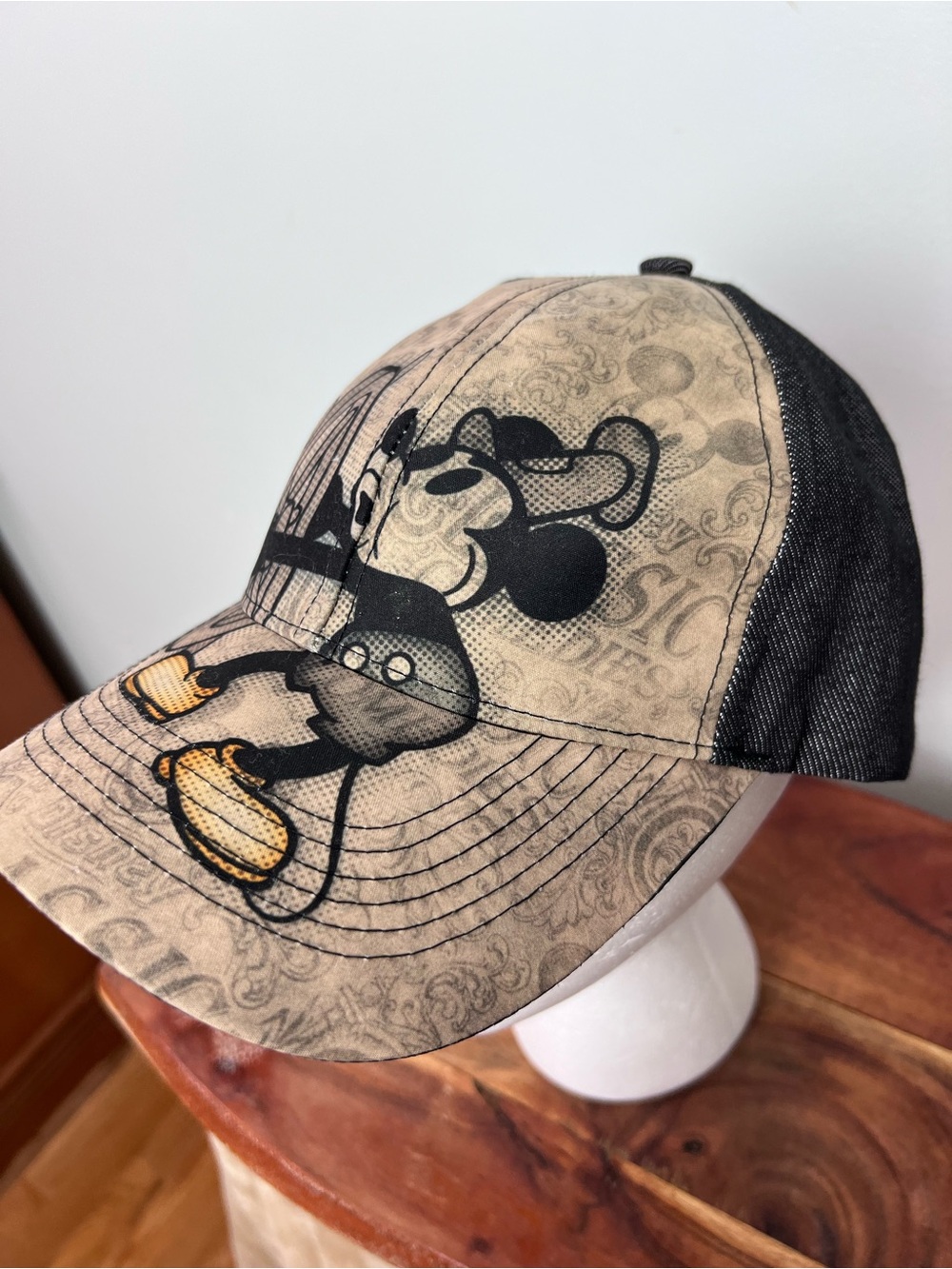 Disney Parks Mickey Steamboat Willie Mickey Graphic Trucker Cap Hat NWT - Picture 2 of 8